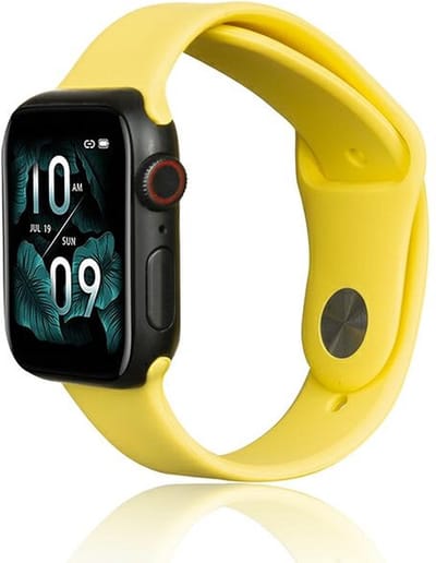 Beline Siliconen Serie - Apple Watch Band - Geel - Zacht Silicone - Compatibel met 42/44/45/49mm