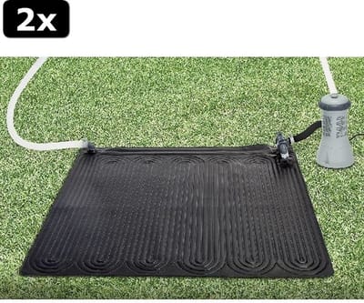 2x Intex 28685 Solar Verwarmingsmat Zwembadwater 120x120cm