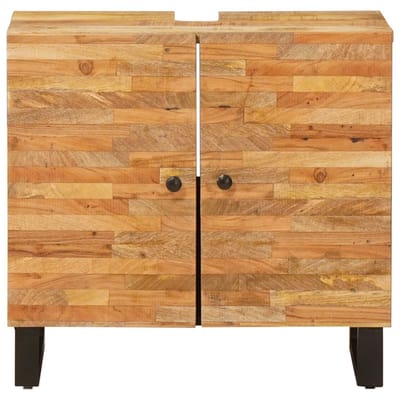vidaXL - Wastafel - kabinet - voor - de - badkamer - Naturel - 62 - x - 33 - x - 58 - cm