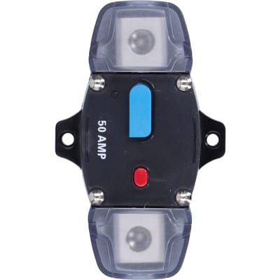 Automatische Stroomonderbreker Zekering Reset Overbelastingsbeveiliging voor Auto Boten Jacht RV Audio Video Systeem50A black
