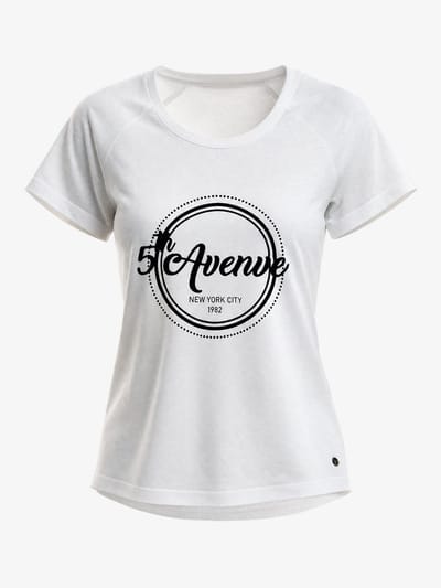 Van Verla - 5th Avenue Tshirt - Dames - Korte mouw - Ronde hals - wit / zwart - Maat S