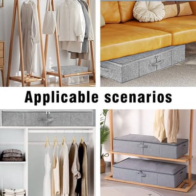 NTHProducts - Opbergbak Onderbed - Set van 2 - Ruimtebesparend - Grijs