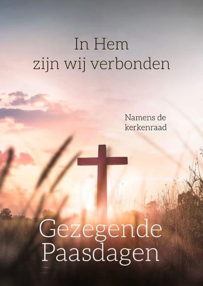 10 stuks Gezegende paasdagen - In Hem verbonden - kerkenraad| Christelijke kaart met envelop| Majestically