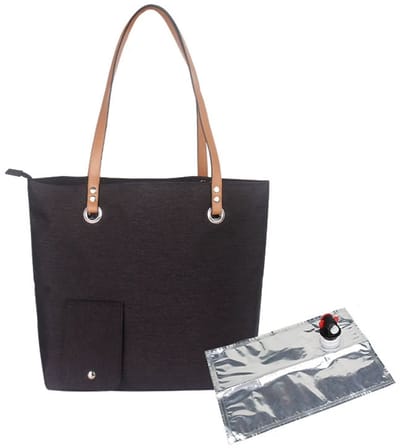 longziming -Geïsoleerde Wijntas voor Dames – Stijlvolle Wine Tote – Houdt Wijn Koel – Ideaal voor Strand, Camping en Reizen
