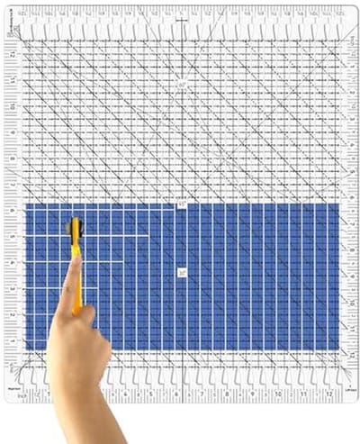 Grote Quilt Lineaal 12 x 12 Inch - Voor Quilten en Naaien, Snijdend en Praktisch