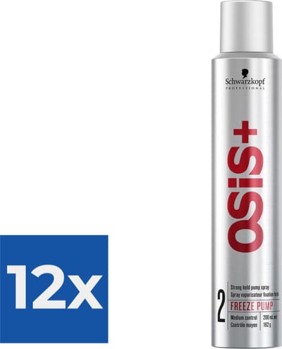 Schwarzkopf Haarspray Osis+ Freeze Pump 200 ml - Unisex - Voordeelverpakking 12 stuks
