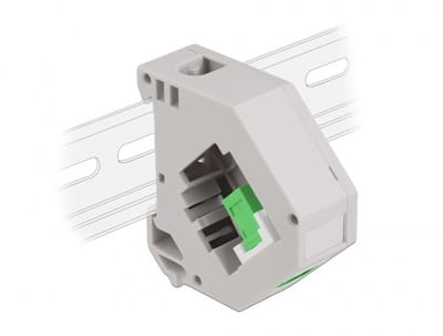 Delock DIN rail Adapter with Keystone SC Simplex female to SC Simplex female green