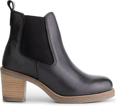Travelin' Ivry - Dames enkellaars - 100% leer - Chelsea boots - Zwart