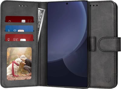 Hoesje geschikt voor Samsung Galaxy S25 Ultra - Techsuit Diary Book Wallet Case - Zwart