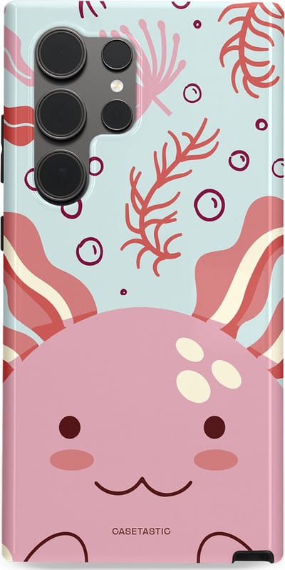 Casetastic Hoesje Geschikt voor Samsung S24 Ultra - Stijlvolle Beschermende Duo-layer Case - Axolotl knuffels