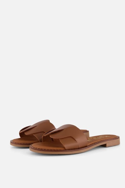 Oh My Sandals Oh My Sandals Slippers cognac Leer