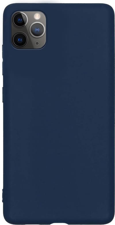 Hoes - Geschikt voor Apple iPhone 11 Pro - Sterk & Shockproof - Hoesje Cover - Siliconen Case - Donkerblauw