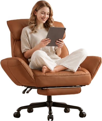Dowinx - Gamestoel - Gamestoelen - Verstelbare Gamingstoel - Ergonomische Bureaustoel - Grote Bureaustoel - Game stoel massage - Bureaustoel pocketvering - Game bureaustoel - chair - PU - Bruin