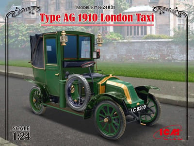 ICM Modelbouwpakket Militaire voertuigen - 24031 Type AG 1910 London Taxi Plastic - 1:24 - Modelbouw