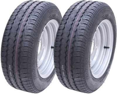 185/60 R12C Aanhangwagenwielen, 5 bouten, 112 mm PCD, Brian James Ifor Williams (set van 2)