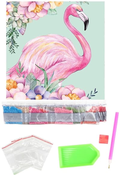 Diamond Painting - Kussenhoes 40x40cm - Flamingo