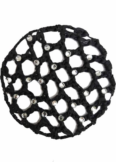 Dancer Dancewear® Haarnetjes meisje | Haarnetje ballet | Strass steentjes | Zwart