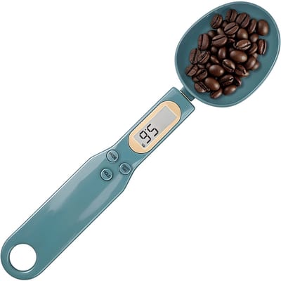 ZoeZo Precisie Weegschaal - Lepelweegschaal Digitaal - Digitale keukenweegschaal - Met Precisie tot 0,1 g t/m 500 g - Blauw