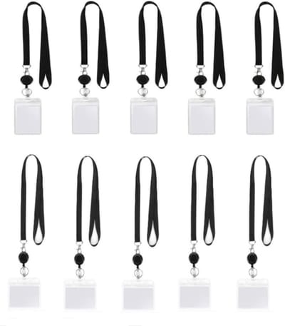 Badge Houder Kit - Kaarthouder Set - Veilig Tonen Kaarten - Verticaal en Horizontaal - 10 Stuks - Transparant