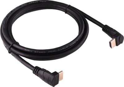 By Qubix - 4K HDMI kabel 1,8 meter met hoek aansluiting (90 graden hoek) - HDMI 2.0 versie - High Speed 4K - HDMI Male naar HDMI Male kabel - Zwart
