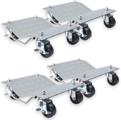 Set van 4 rolwagens voor voertuigen - Draaglast 680 kg - Maneuvreerhulp