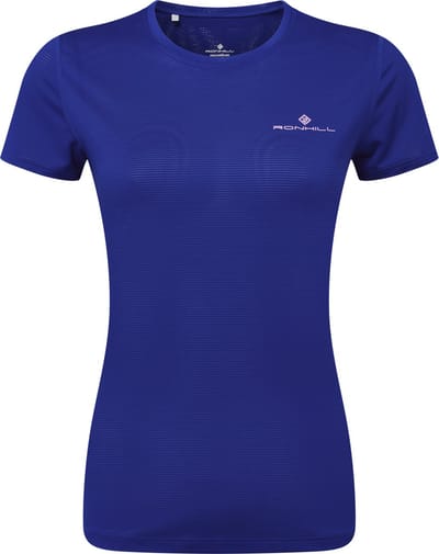 Ronhill - Tech S/S Hardloopshirt - Blauw - Dames - S