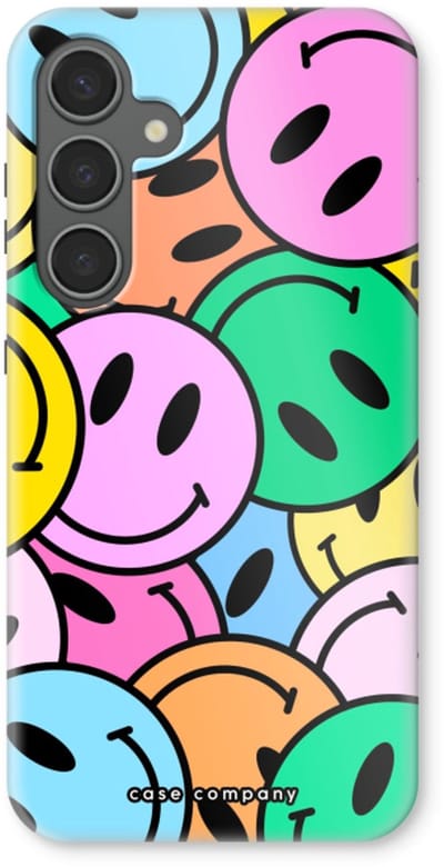 Case Company® - Hoesje geschikt voor Samsung Galaxy S24 Plus hoesje - Smiley N°1 - Tough Case - Maximale Bescherming alle Kanten en Schermrand