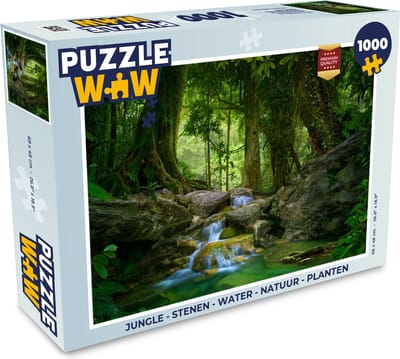 Puzzel Jungle - Stenen - Water - Natuur - Planten - Legpuzzel - Puzzel 1000 stukjes volwassenen
