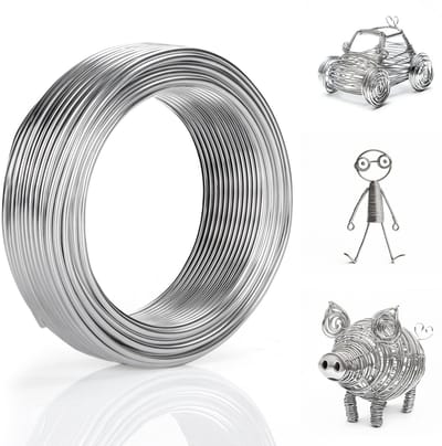 Unyqoos ® Flexibele Zilverkleurige Aluminium Draad voor Creatieve Knutselprojecten van 10 Meter Lang