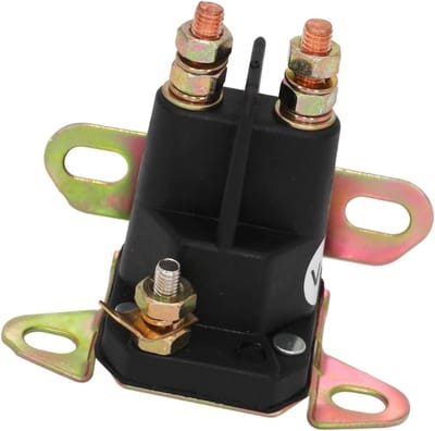 Startrelais - Relais Starter - Grasmaaier Starten - Duurzame Koperen Contacten - 12V - Zwart