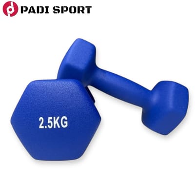 Padisport - Dumbells 2.5 Kg - Halter - Gewichten Set Halters - Gewichten 2.5 Kg - Blauw - Gewichten - Dumbells - Halters - Gewichtjes 2.5 Kg