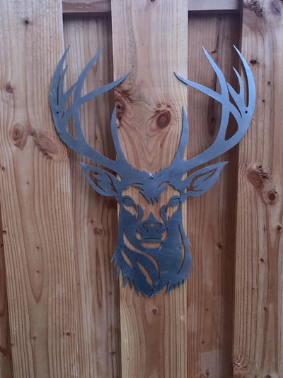 Metalen wanddecoratie - Hert - Tuindecoratie - Metaalversiering