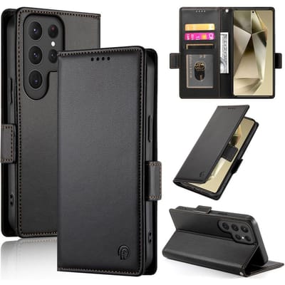 Flip Wallet Kaarten Solt Telefoonhoes voor Samsung Galaxy S25 S24 Ultra S23 S21 S20 FE S22 Plus Standaard PU Lederen Hoes Galaxy S25
