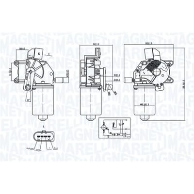 Ruitenwissermotor MAGNETI MARELLI 064376600010
