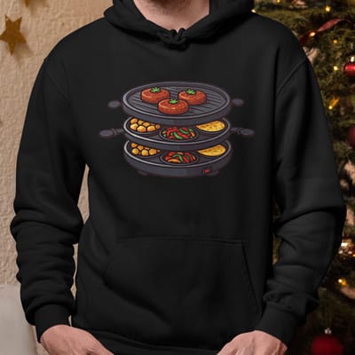 Foute Kerst Hoodie Zwart Gourmetstel XS - Uniseks Pasvorm - Kerstkleding Voor Dames & Heren