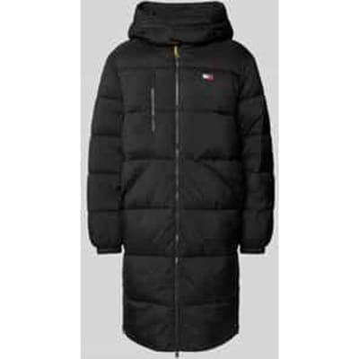 Regular fit gewatteerde lange jas met labelstitching, model 'VAIL'