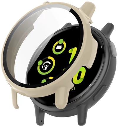 Stravo Screen protector case voor Garmin Vivoactive 5 - Full Cover Hard Case / Beschermend Hoesje - Wit - Garmin Smartwatch screenprotectors