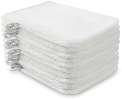 Dailygoody - Microvezel washandjes - Herbruikbare make-up-remover - 10 stuks - Wit - Zachte gezichtsreinigers - Ideaal voor volwassenen - 15 x 20 cm
