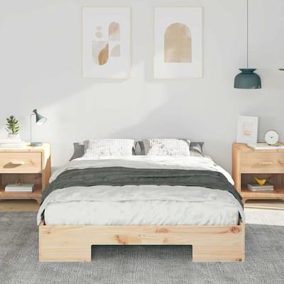 vidaXL - Bedframe - Bruin - 135 - x - 190 - cm