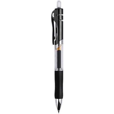 Intrekbare Gelink Pennen Vloeiender Schrijven Comfortabele Grip Grote Capaciteit Handtekenpen voor Thuis 0.5mm/0.02in black