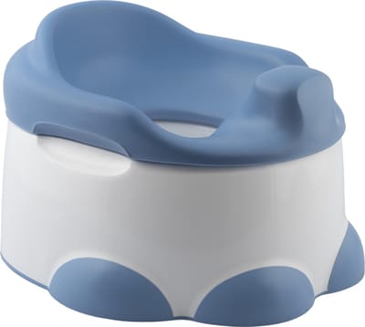 Bumbo Step 'n Potty Blauw - Toilet Trainer- Opstapje -Toilet Bril Zitje - 3 in 1 WC Potje - Plaspotje - Urinepotje - WC Zindelijkheids Training voor Jongens/Meisjes - Urinoirs voor Kind/Peuter van 2 tot 7 jaar - WC Verkleiner