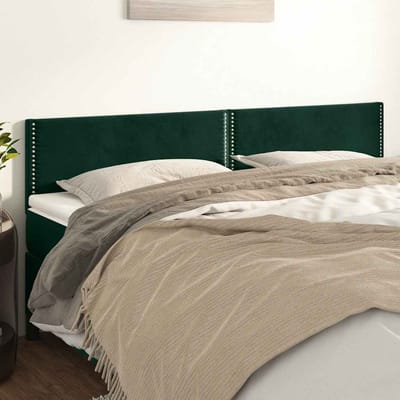 vidaXL Hoofdborden 180x5x78/88 cm fluweel donkergroen