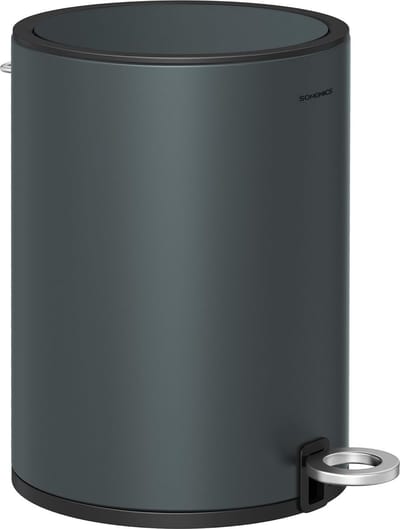 FurnStar - Pedaalemmer - Badkamerbak met deksel - toiletbak - 3L cosmeticabak - kleine afvalbak - soft close - uitneembare plastic binnenemmer - voor slaapkamer - kantoor - staal - grijs