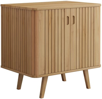 Vente-unique Wastafelmeubel op poten in teakhout - 80 cm - WAMENA