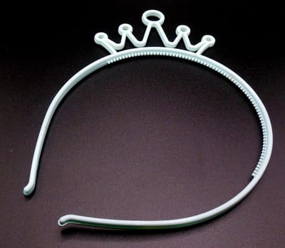 Diadeem met kroontje mintblauw - kinderfeestje - verjaardag