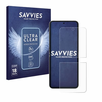 Savvies - Screenprotector voor Samsung Galaxy Z Flip 6 - Folie Beschermfolie transparant 18 Stuks