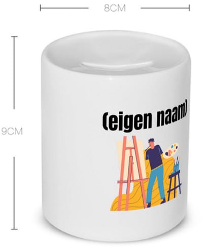 Akyol - kunstenaar die schildert met eigen naam Spaarpot - Kunst - kunstenaars/kunstenaressen - iemand die houdt van kunst of kunst maken - verjaardag - cadeau - kado - 350 ML inhoud
