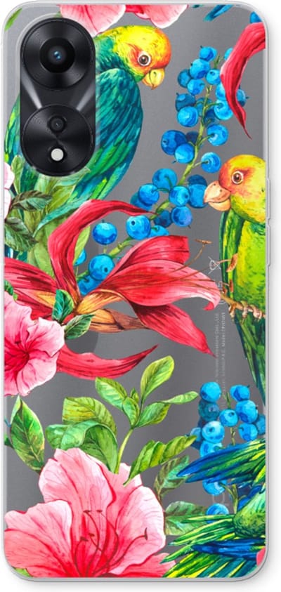Case Company® - Hoesje geschikt voor Oppo A78 5G hoesje - Papegaaien - Soft Cover Telefoonhoesje - Bescherming aan alle Kanten en Schermrand