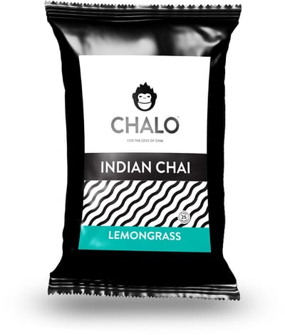 CHALO Lemongrass Chai Latte 300gr navulzak en maatschepje - authentiek Indisch - Vegan -natuurlijk -verfrissend - Citroengras Chai -Zwarte Assam thee - 25 porties