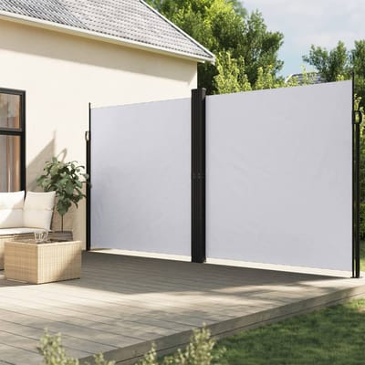 vidaXL - Windscherm - uittrekbaar - 200x1200 - cm - wit